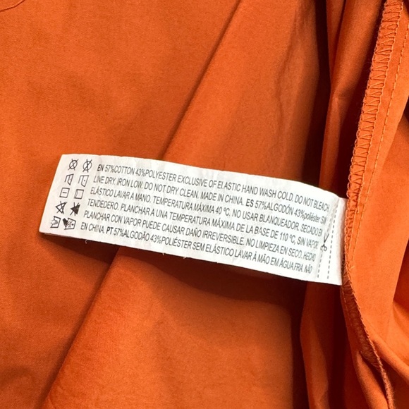 Forever 21 Vibrant Orange and Brown trim fall sundress NWOT S - Picture 11 of 11